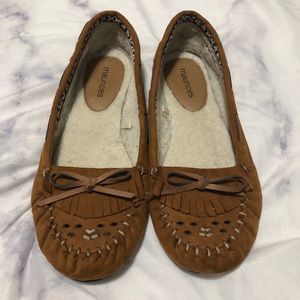 Maurices tan moccasins